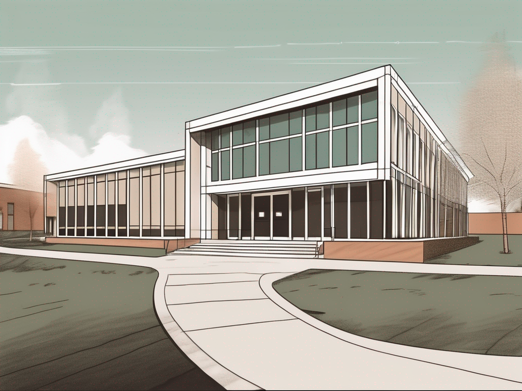 The saint paul american school building with a path leading towards its entrance