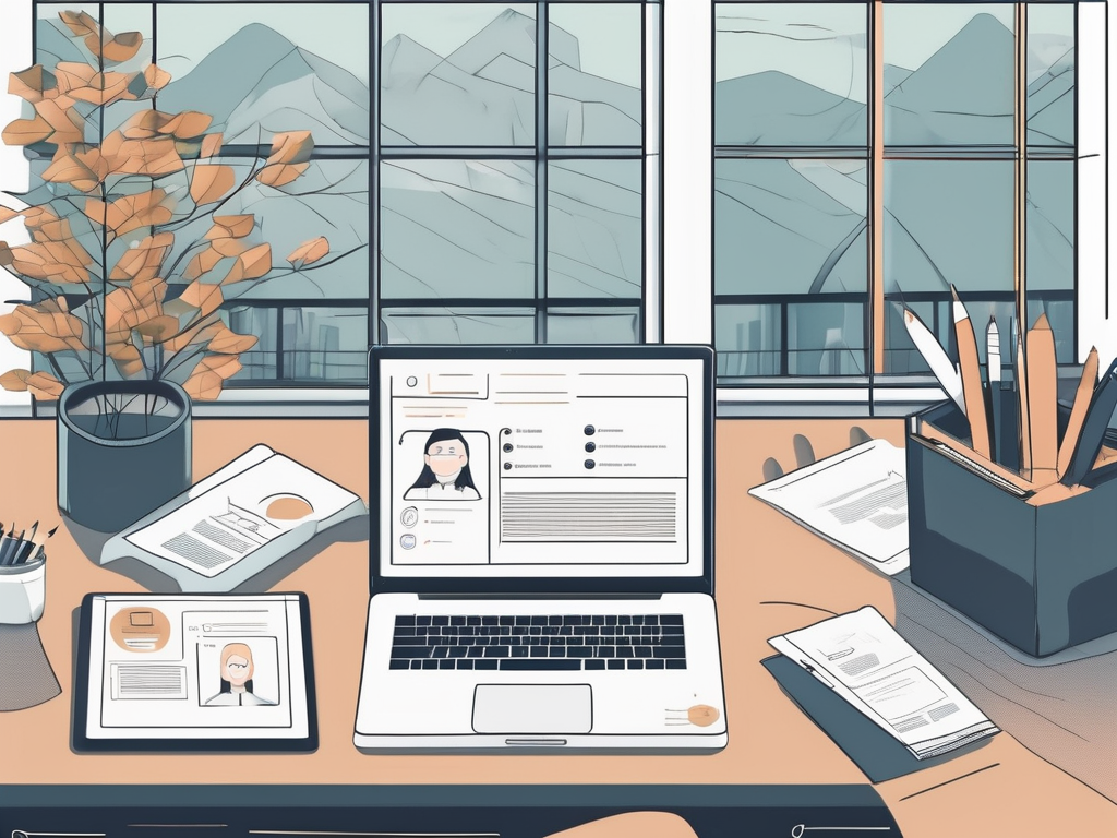 The léman international school in chengdu surrounded by various job application items like a resume