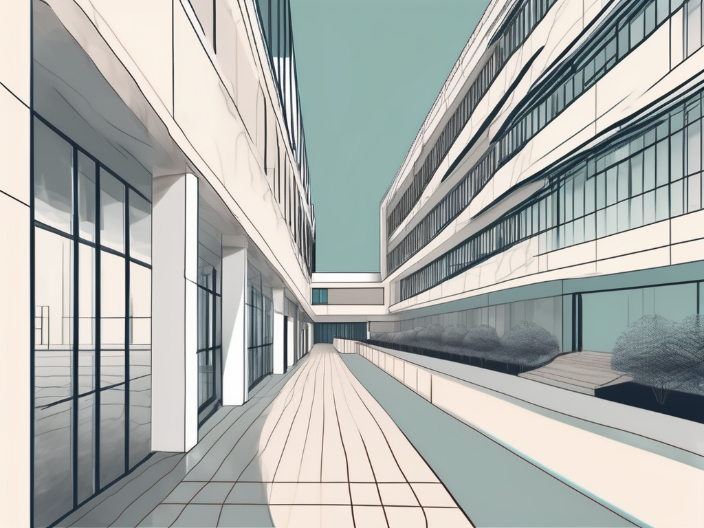 The british school of guangzhou building with a path leading towards it