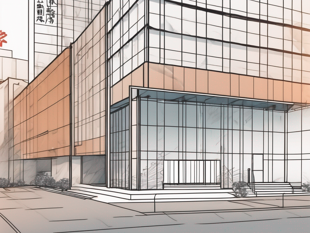 The japanese school of guangzhou's building with a job application form and a pen on the foreground