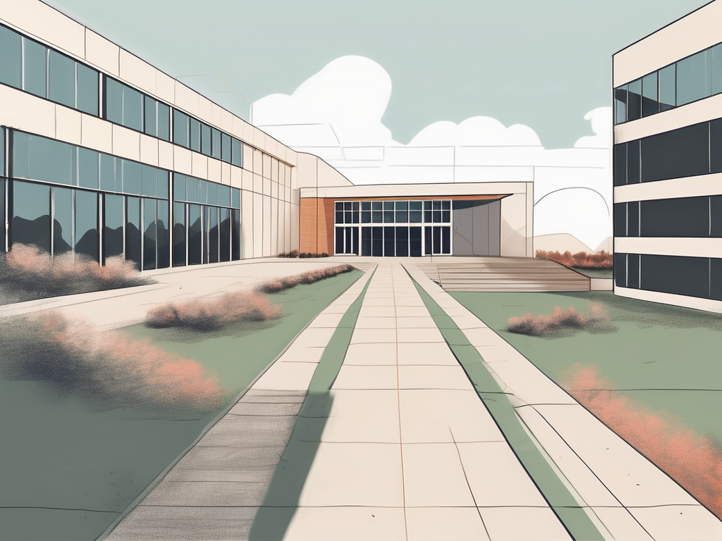 The utahloy international school zengcheng building with a pathway leading towards it