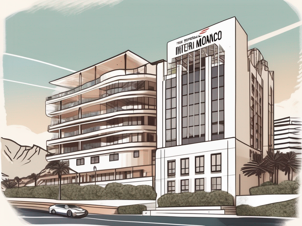 The international school of monaco building with a 'hiring' sign in front