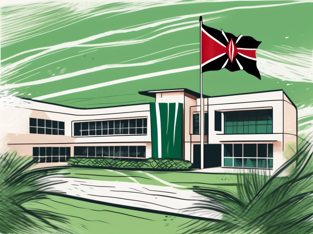 The international school of nairobi nestled among lush greenery