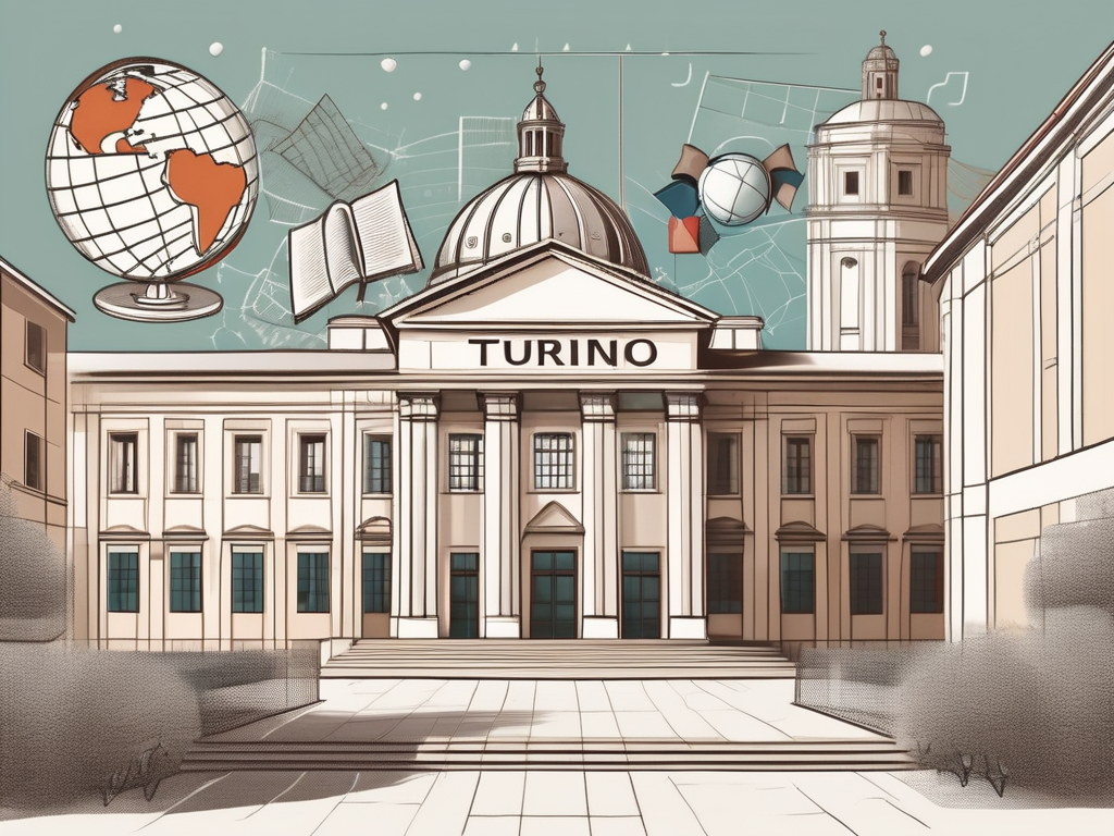 The international school of turin building surrounded by italian landmarks