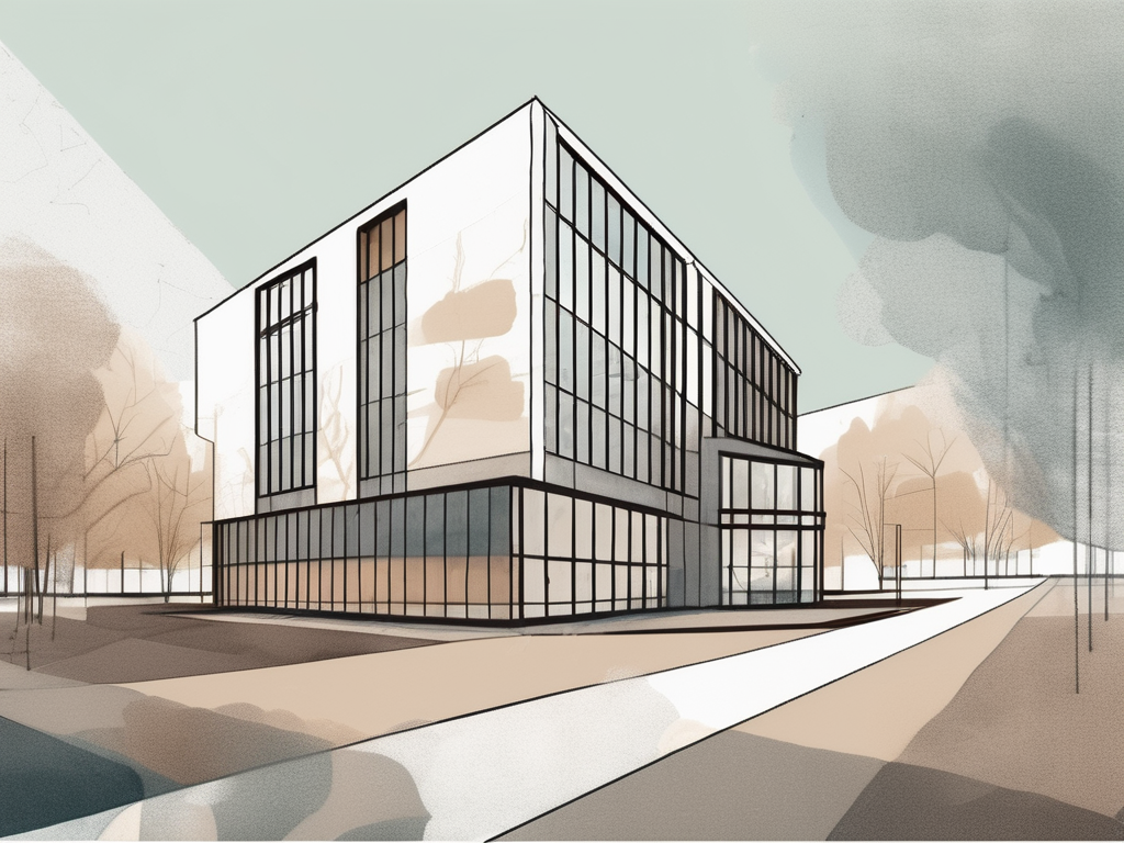 The international school of estonia building with a symbolic representation of job-seeking