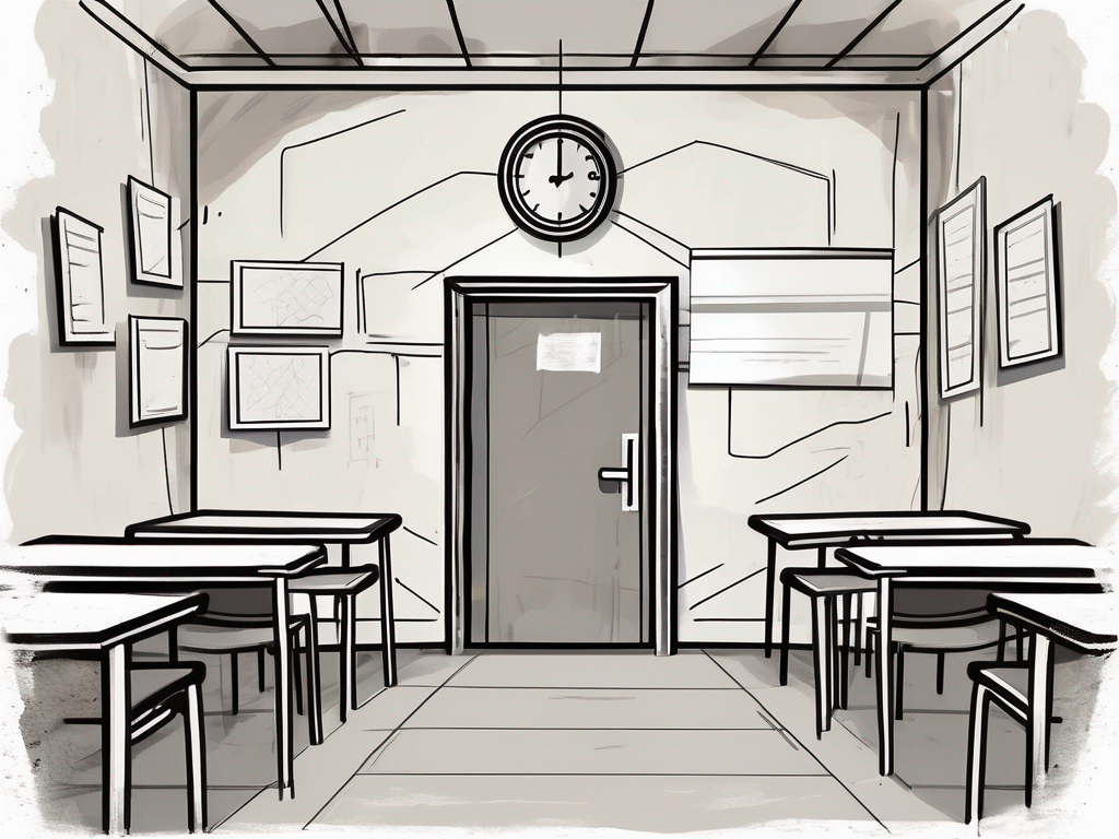 A classroom setting in malaysia with symbolic barriers such as a locked door