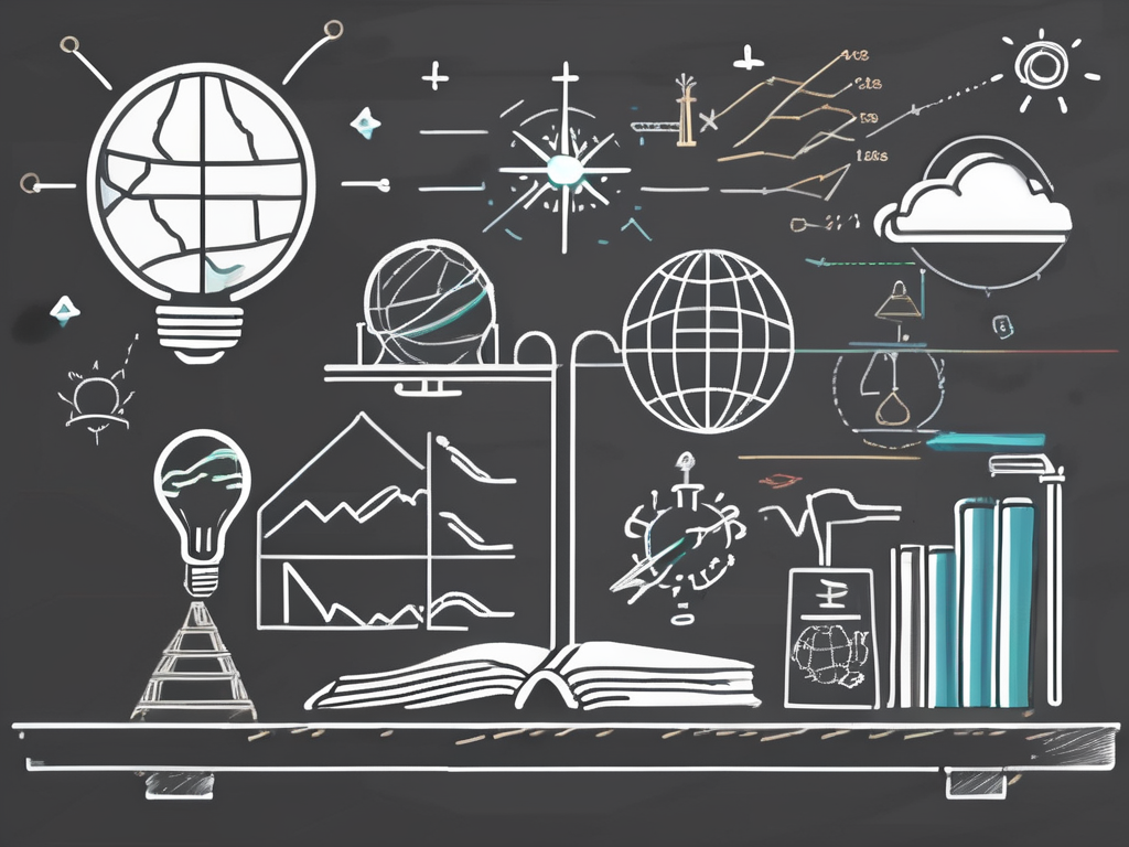 A classroom setting in malaysia with various teaching tools like a chalkboard