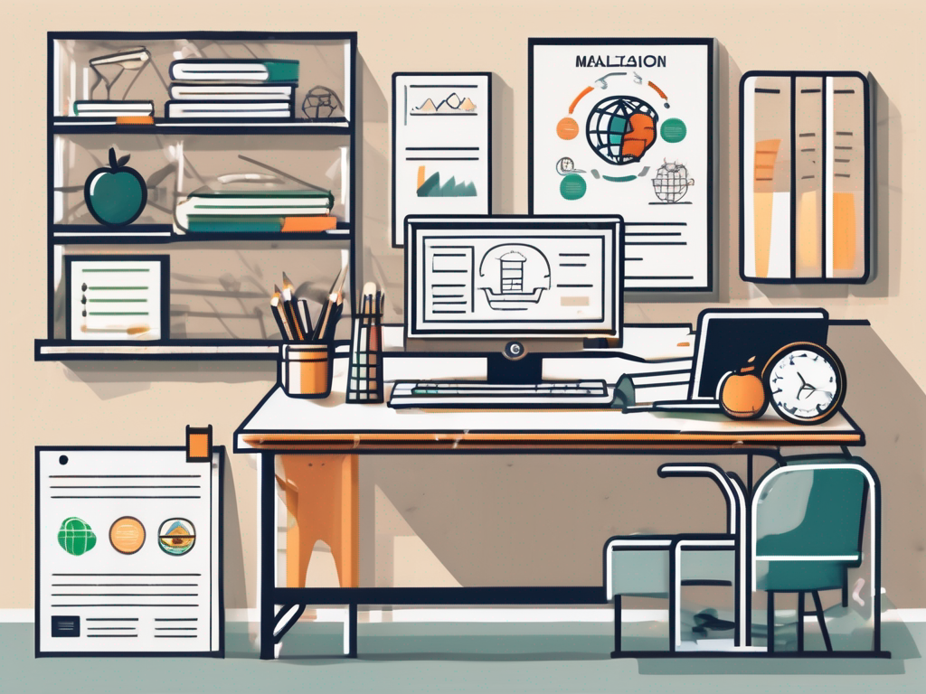 A well-organized classroom with various teaching aids