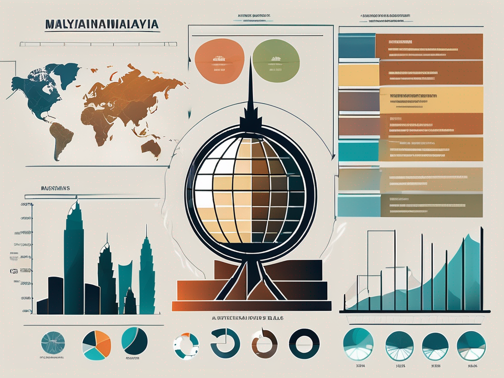 Various elements representing malaysia (like petronas towers
