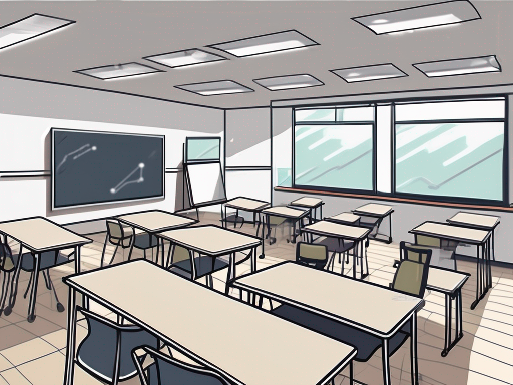 A modern classroom in malaysia equipped with various technological tools like laptops