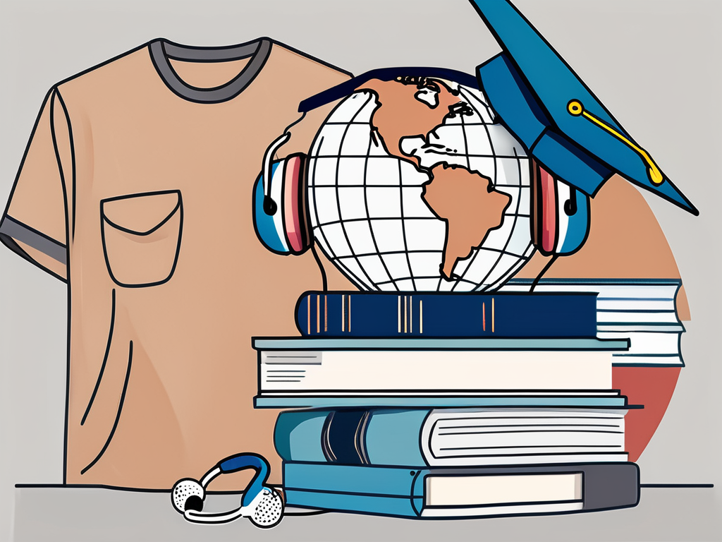 A stack of textbooks