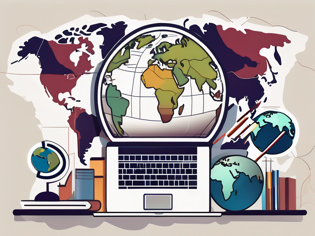 Various educational tools such as a globe