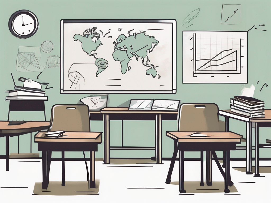 A singaporean classroom with various educational tools scattered around