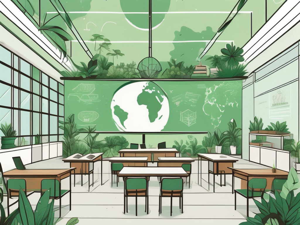 A lush green classroom setting in singapore