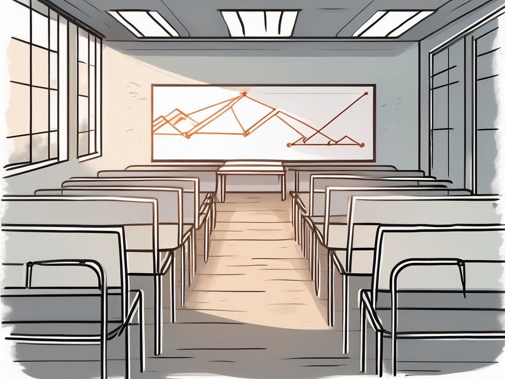 A classroom setting in singapore with symbolic barriers like hurdles on the path