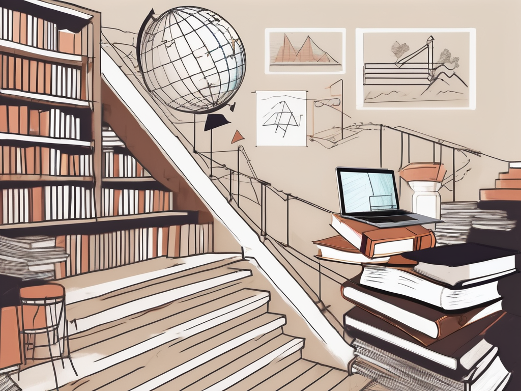 A classroom setting in singapore with various educational tools like books