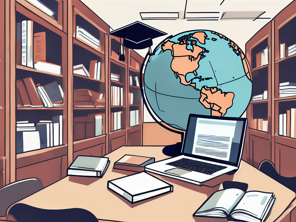 A classroom setting in singapore with scattered textbooks