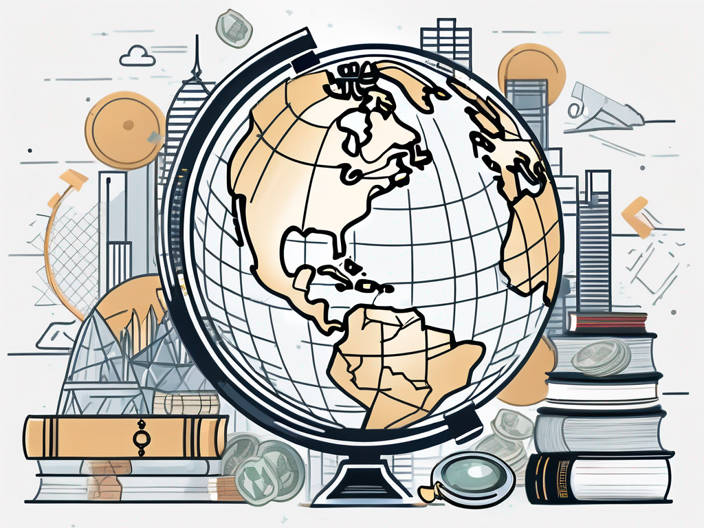 A globe with singapore highlighted