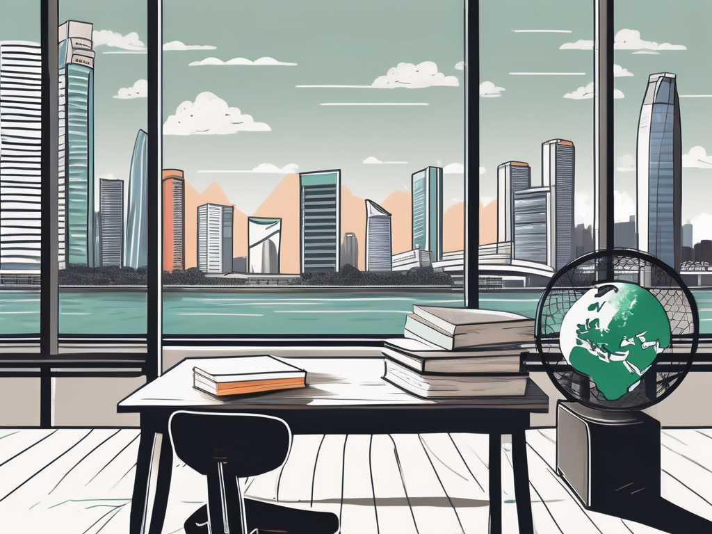 A classroom with a chalkboard