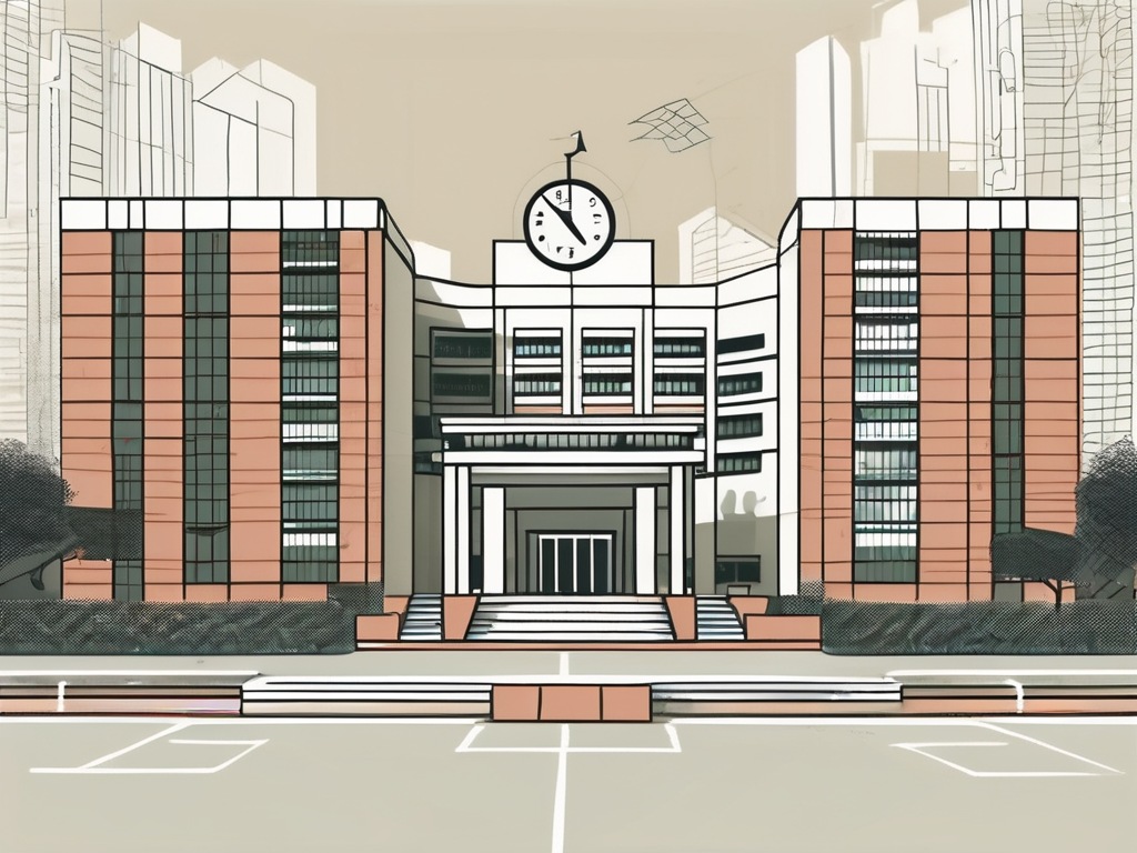 A hong kong public school building with elements symbolizing common issues international teachers might face
