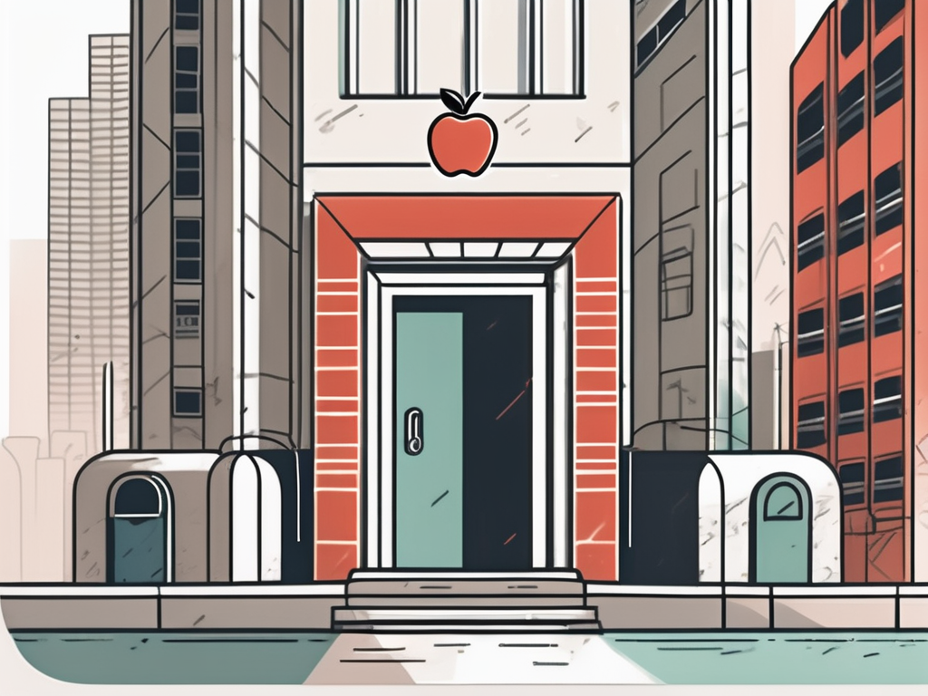 A school setting in hong kong with symbols like a closed door or a high wall suggesting barriers