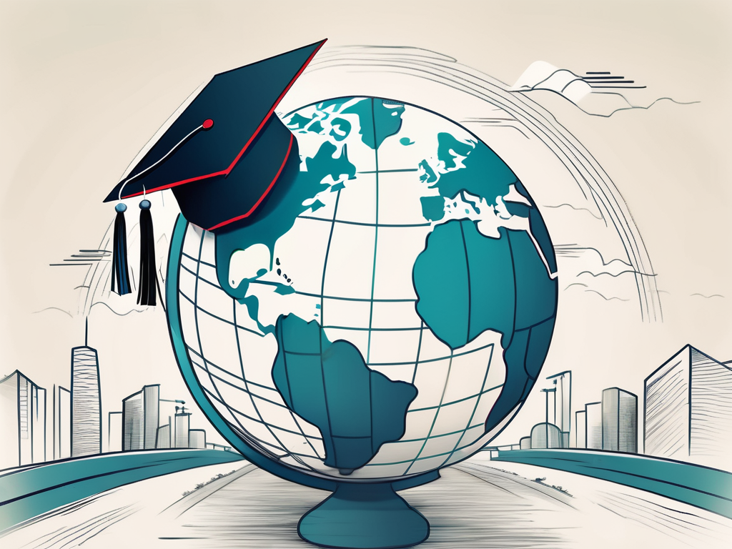 A globe focused on hong kong