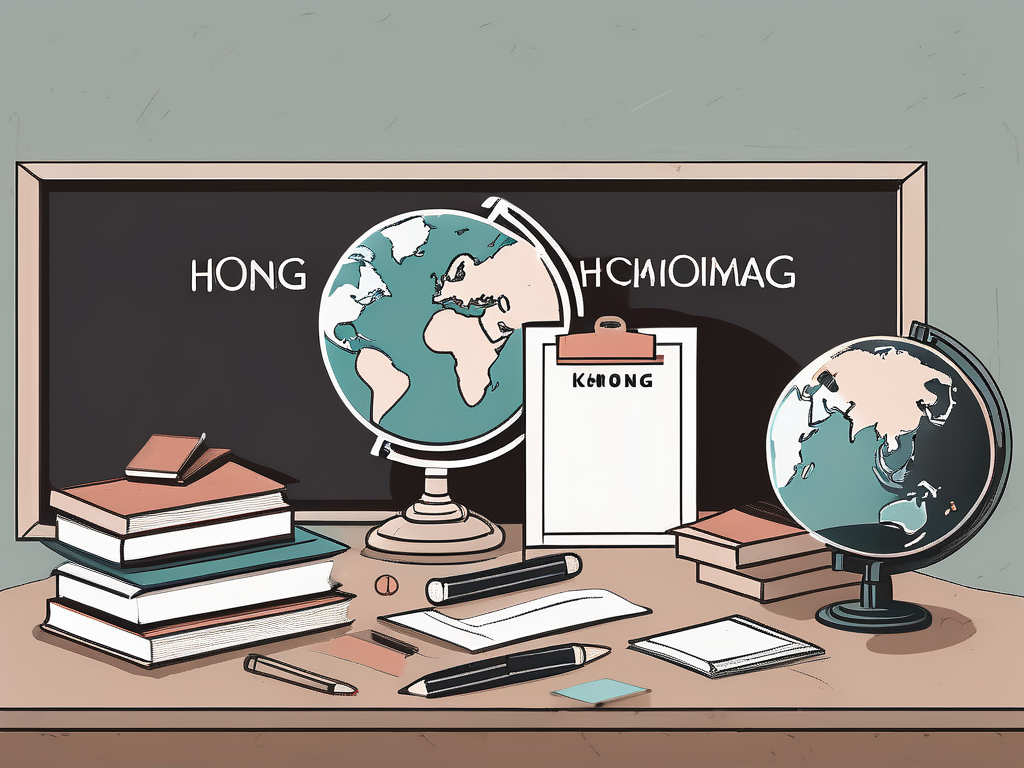 A classroom setting with diverse teaching materials on a desk