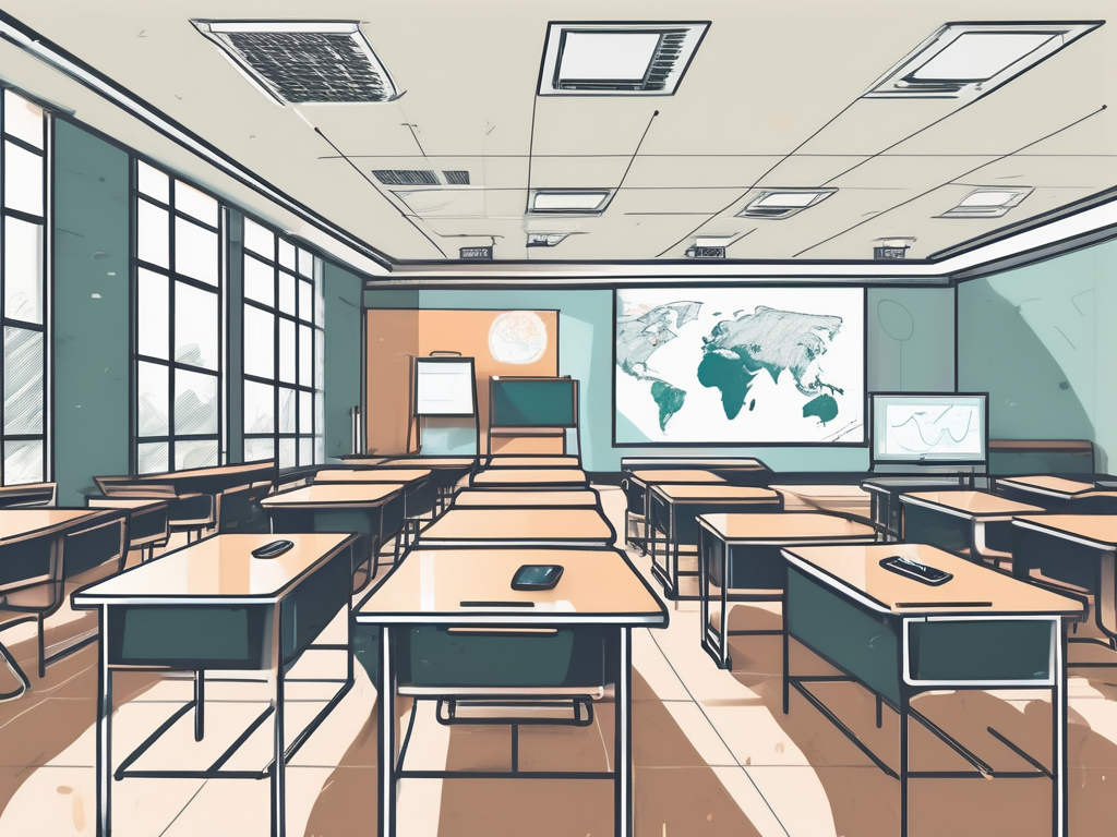 A modern classroom setting in china