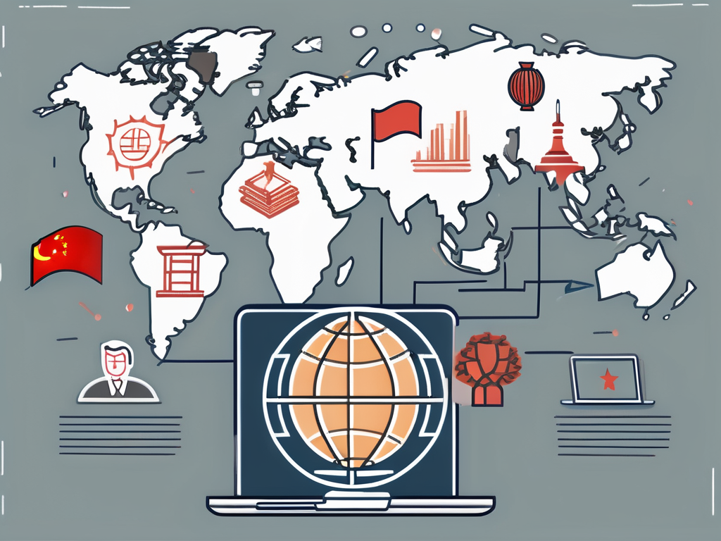 A globe with highlighted educational symbols inside it