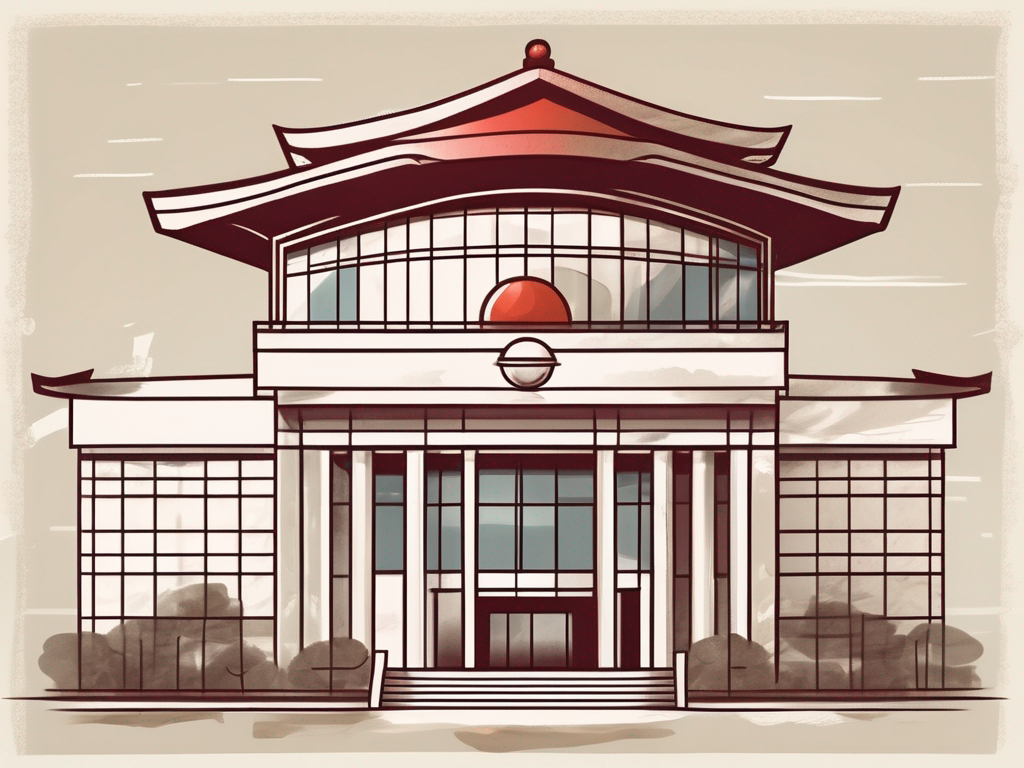 A typical chinese public school building with elements symbolizing the international teaching experience