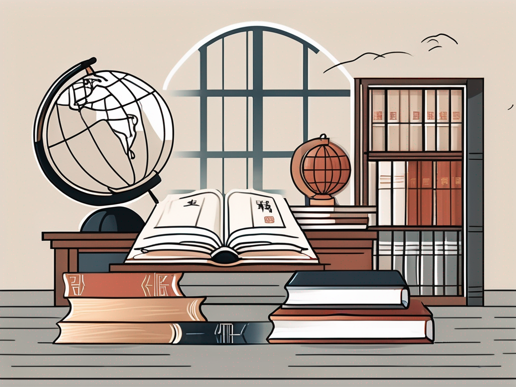 A classroom setting with chinese cultural elements