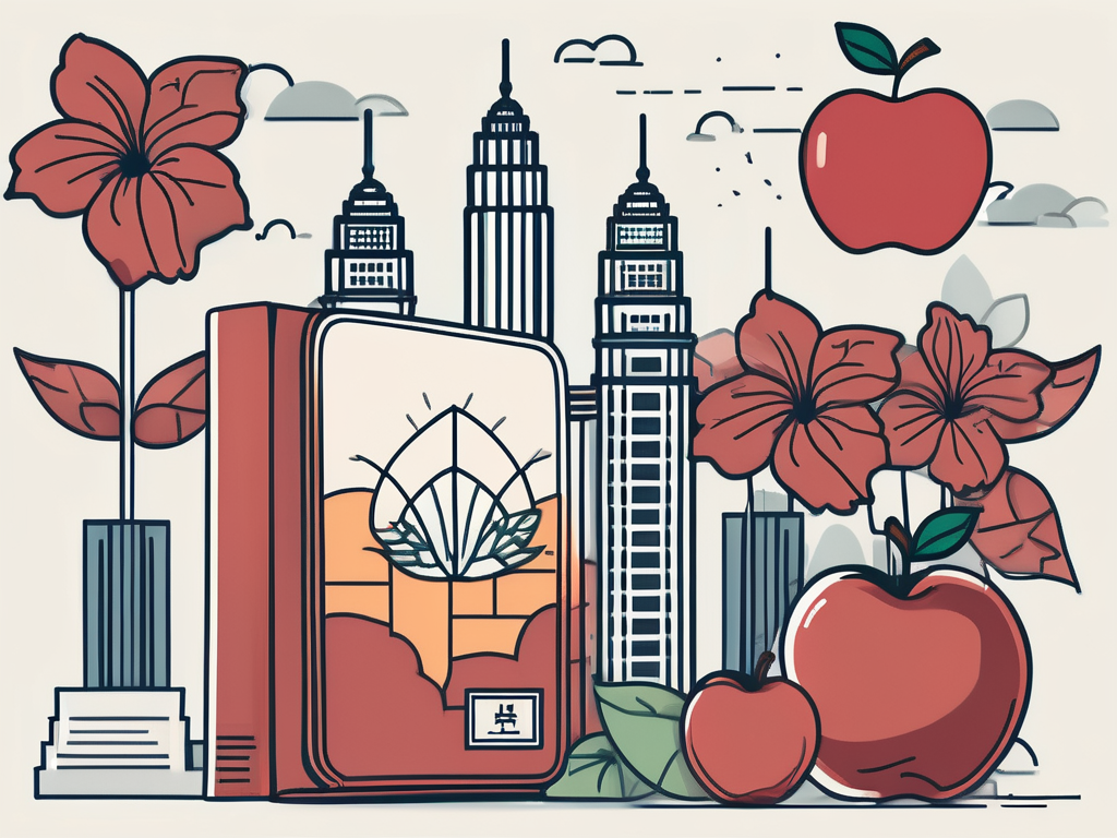 A classroom setting with malaysian cultural elements