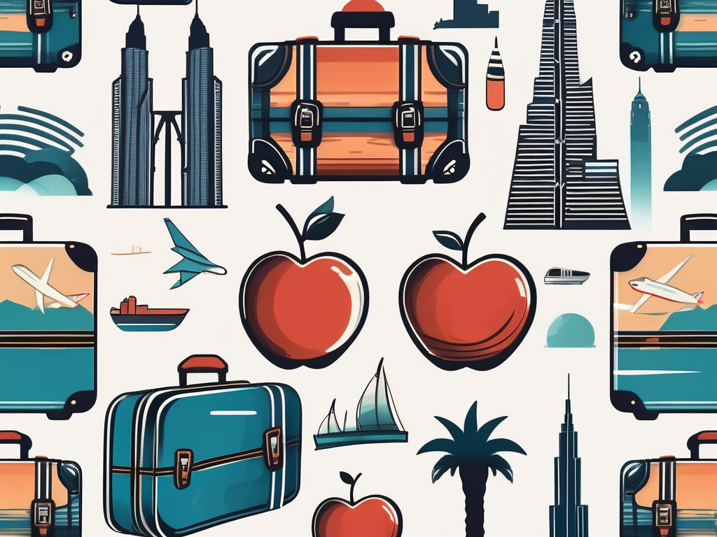 Various iconic landmarks in dubai