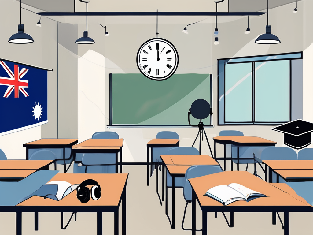 A classroom setting with different elements symbolizing management strategies