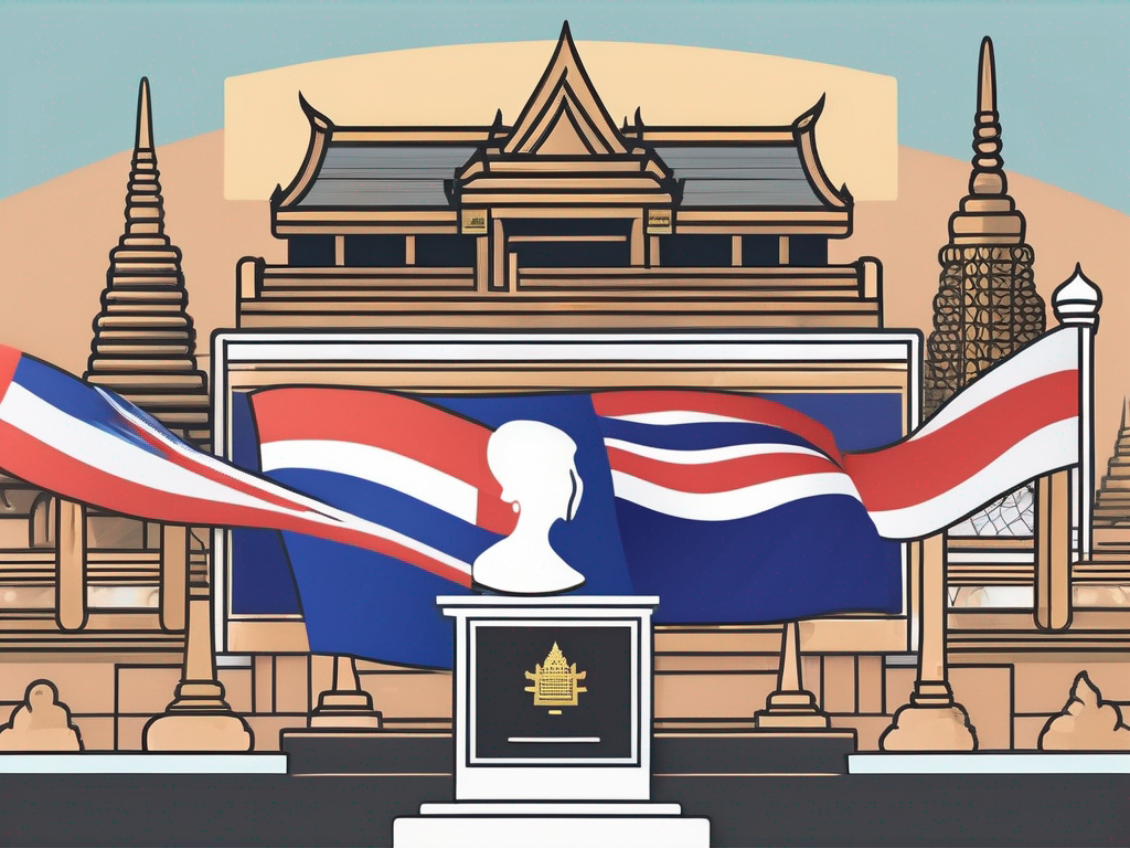 A classroom setting with thai cultural elements