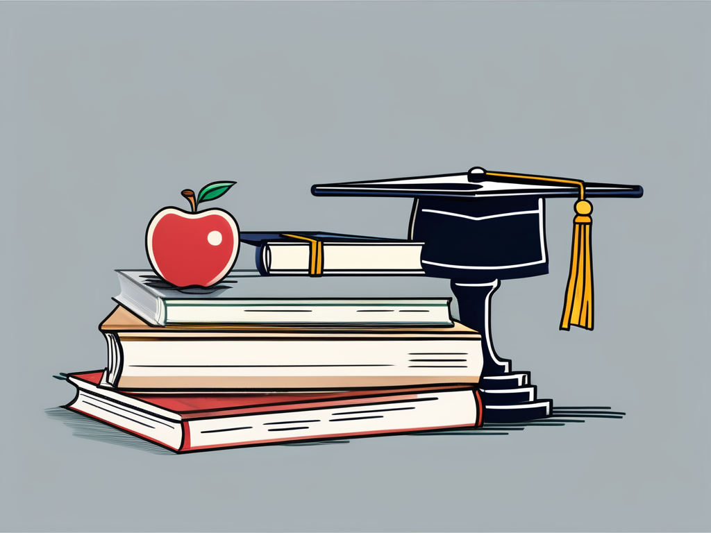 A stack of textbooks