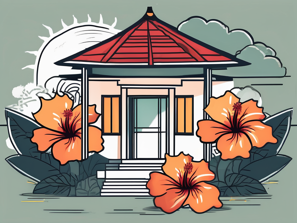 A classroom setting with malaysian cultural elements