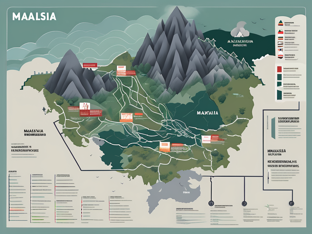 A symbolic barrier with six different sections