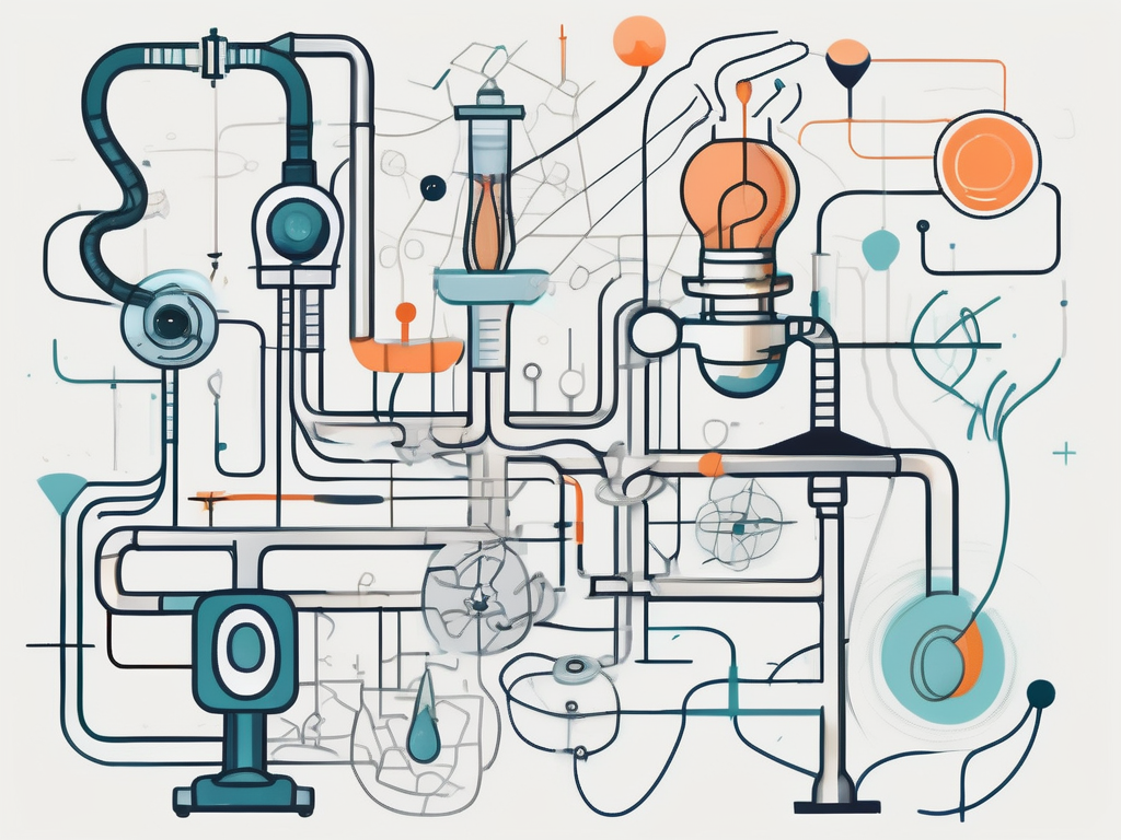 A road diverging into multiple paths
