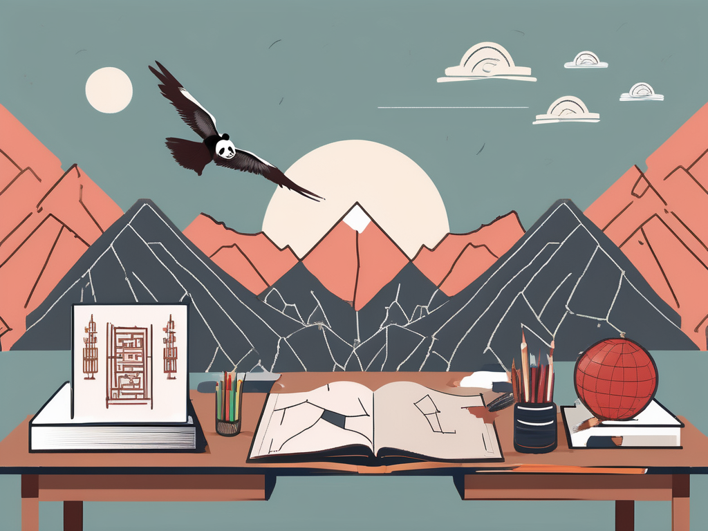 A classroom setting split in two