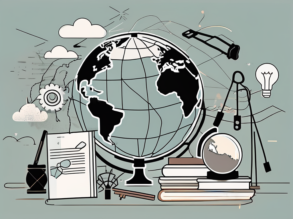 A classroom setting with diverse educational tools scattered around