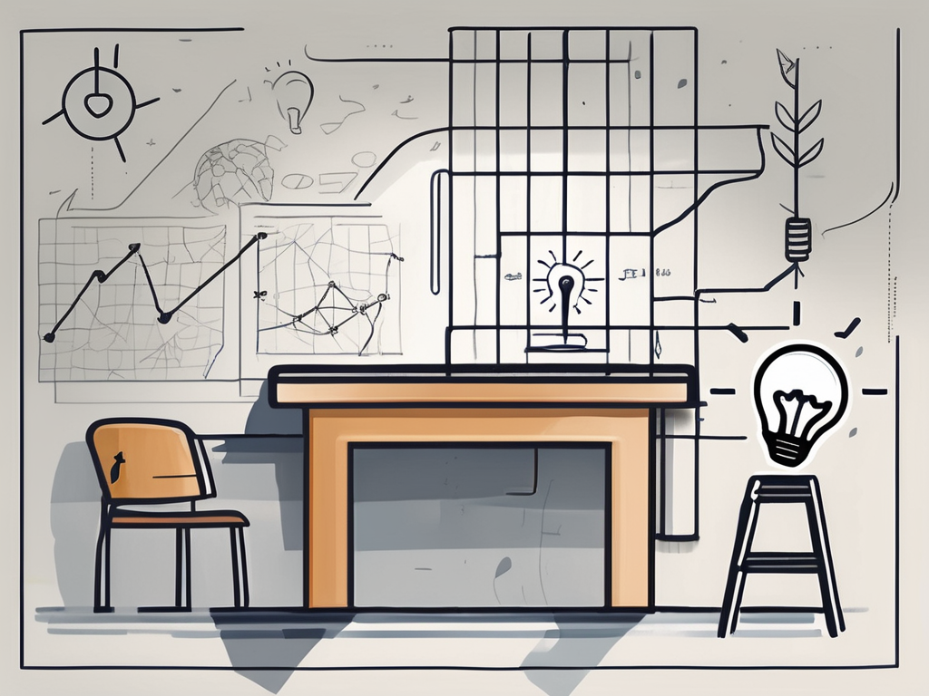 A classroom setting in malaysia with four symbolic elements representing different strategies such as a light bulb (for innovative ideas)