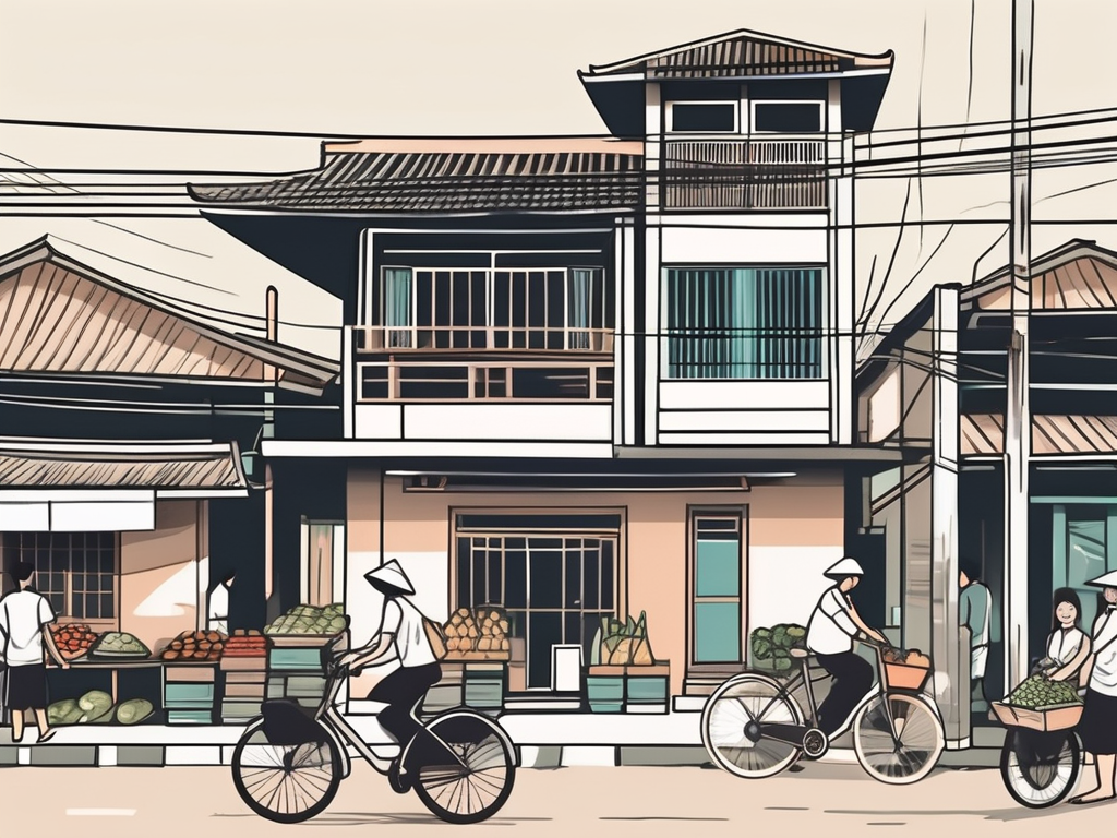 A typical vietnamese street scene