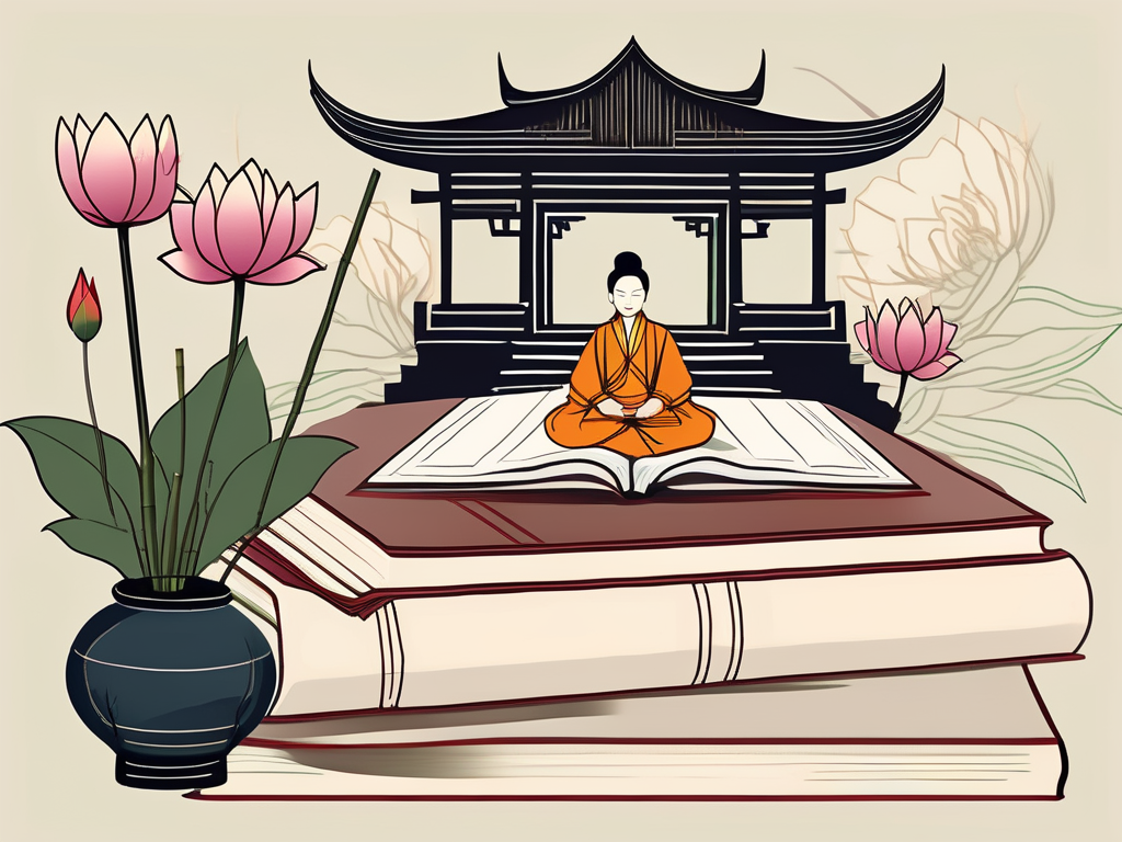 Traditional vietnamese arts and humanities symbols such as a bamboo flute