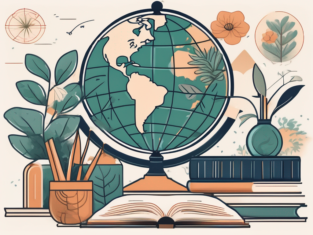 A classroom setting with traditional malaysian elements