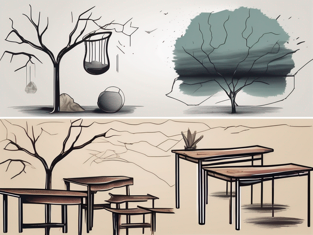 Four symbolic elements representing educational challenges unique to malaysia and qatar