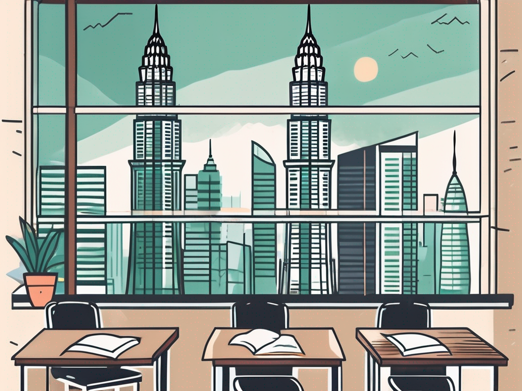 A malaysian classroom with international teaching materials