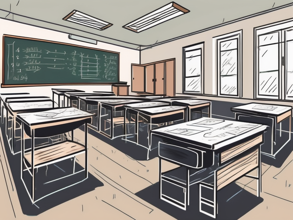 A classroom in bangkok with empty seats