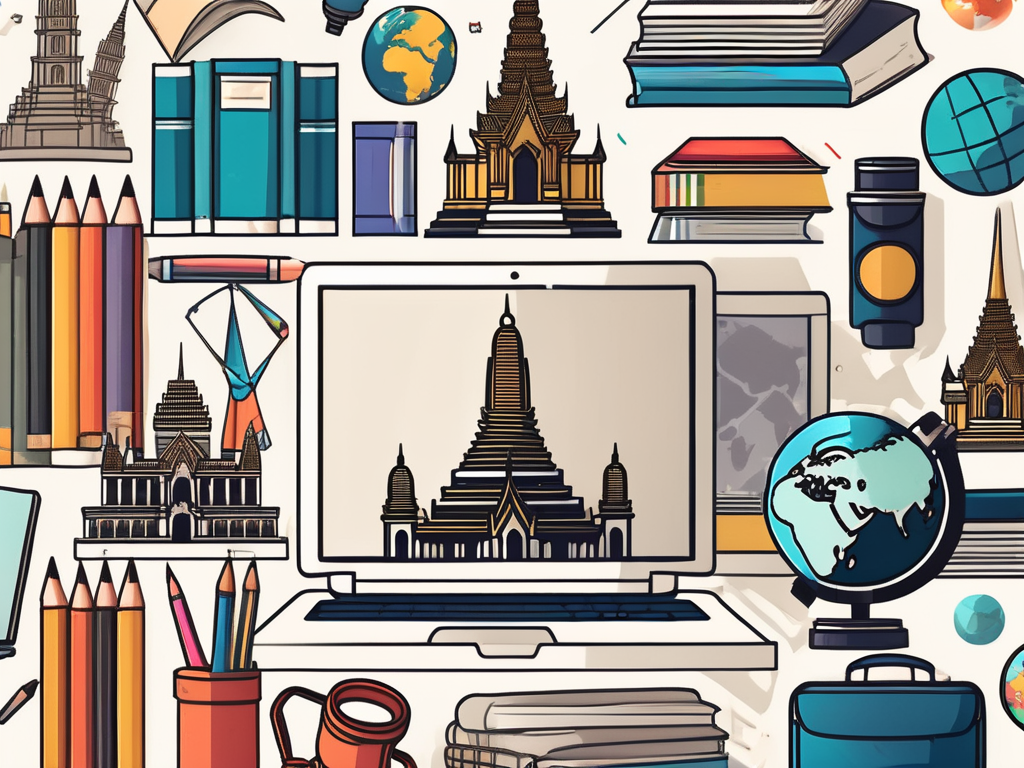 A diverse set of school supplies