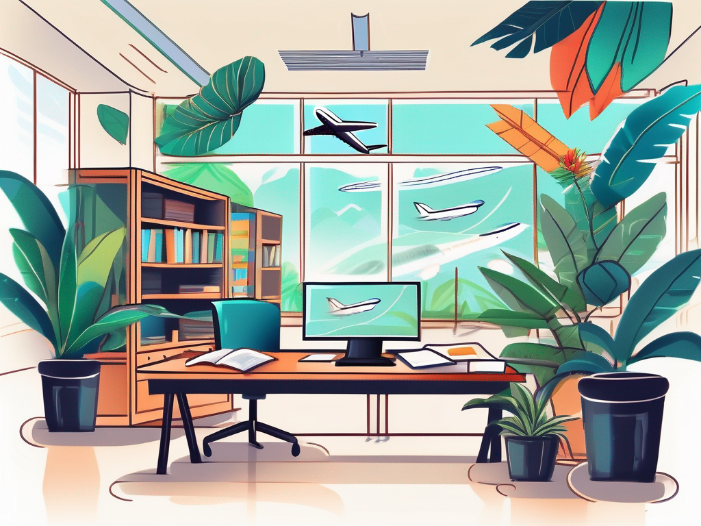 A vibrant thai classroom with various educational tools
